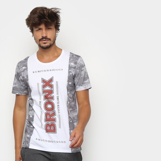Camiseta Manga Curta Kohmar Bronx Masculina - Branco