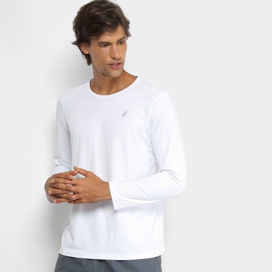 Camiseta Manga Longa Asics Core Pa Ls Masculino - Branco