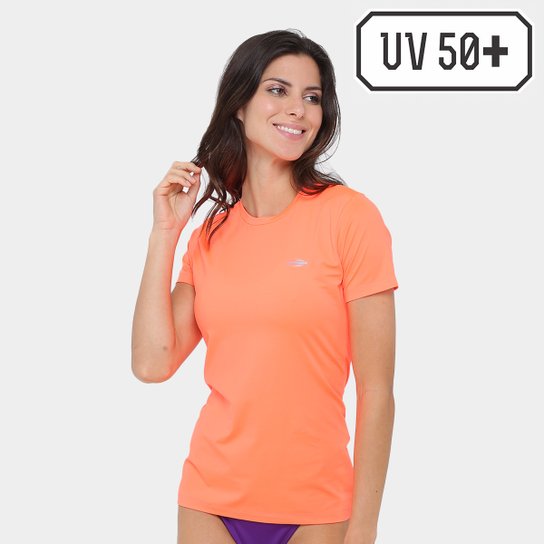 Camiseta Surf Mormaii Proteção UV 50+ Feminina - Laranja