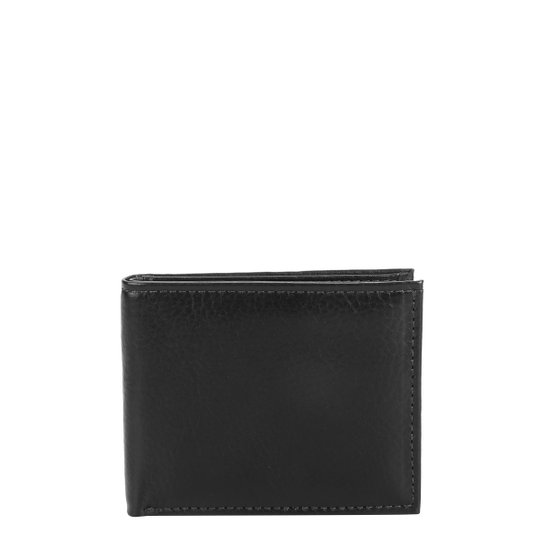 Carteira Couro Shoestock Divisórias Masculina - Preto