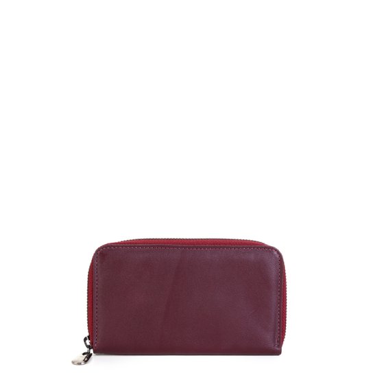 Carteira Couro Shoestock Porta Celular Feminina - Vinho