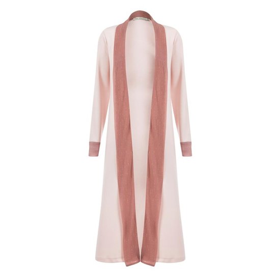 Casaco Kika Simonsen Longo Manga Longa Feminino - Rosa