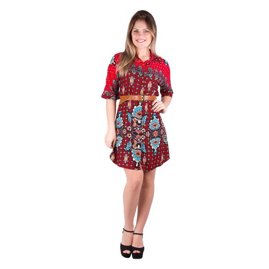Chemisier Manga Japonesa - Banna Hanna - Vermelho
