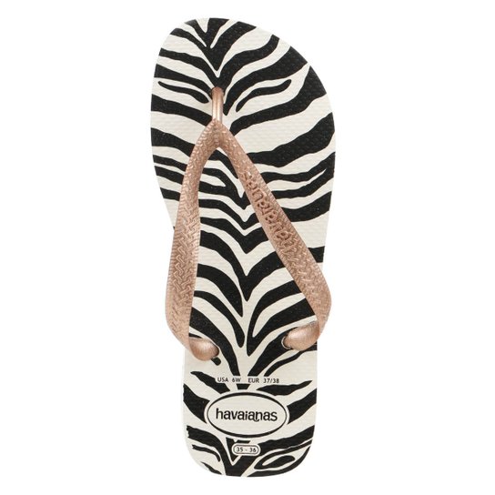 Chinelo Feminino Havaianas Top Animals Branco - Branco