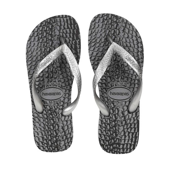 Chinelo Feminino Havaianas Top Animals - Cinza