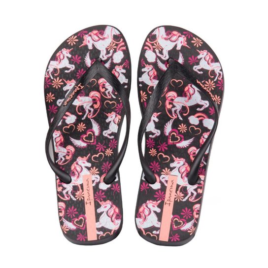 Chinelo Grendene Ipanema Jardins Feminino - Preto
