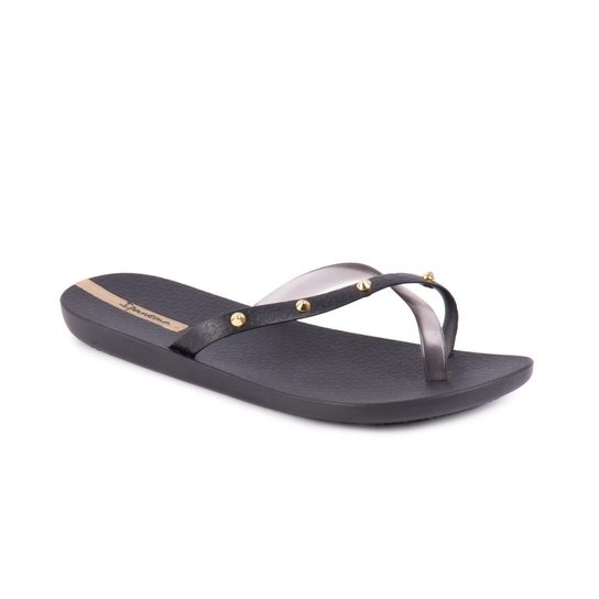 Chinelo Grendene Par De 3 Ipanema - Preto+Bege
