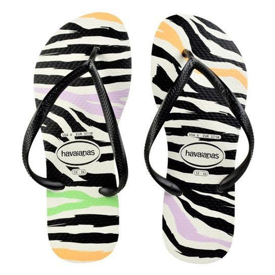 Chinelo Havaianas Slim Animals Feminino - Branco