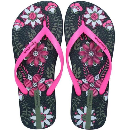Chinelo Ipanema Everyday Feminino - Rosa+Preto