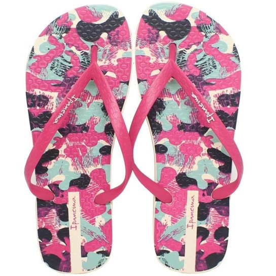 Chinelo Ipanema Trendy Feminino - Bege+Rosa