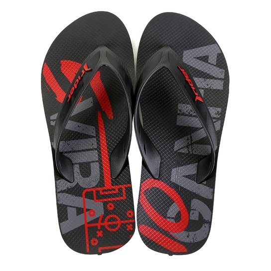 Chinelo Rider Dedo Street Olé Masculino - Preto+Grafite