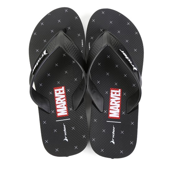 Chinelo Rider Street Marvel Avege The Fallen Masculino - Preto+Branco