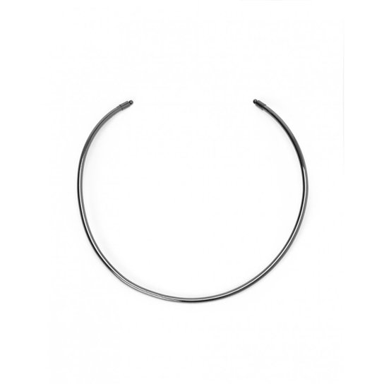 Choker Amaro Básica De Metal - Prata