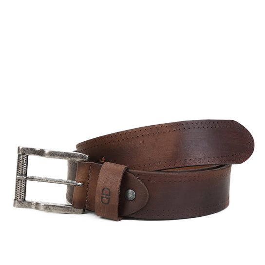 Cinto Couro Democrata Básico Liso Masculino - Marrom Claro