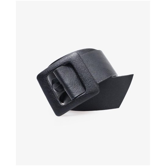 Cinto Feminino de Couro Krystallos - Preto