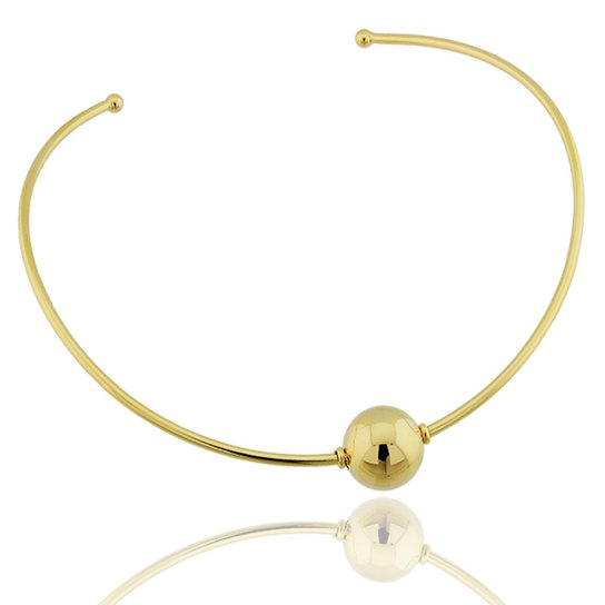 Colar Dona Diva Semi Joias Choker - Dourado