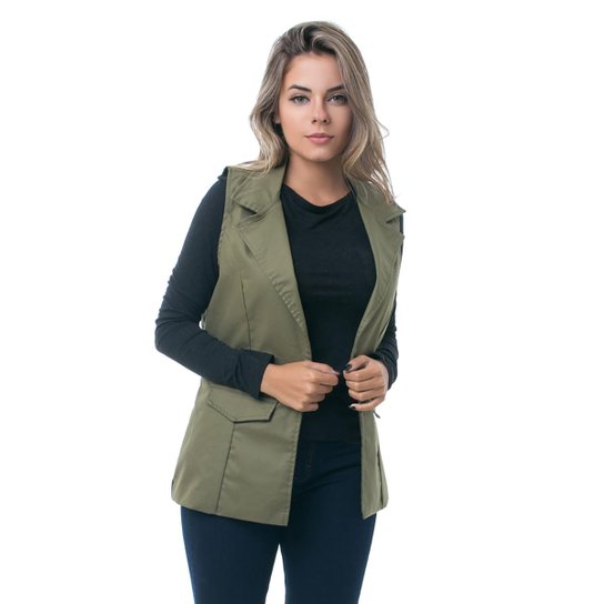 Colete PKD Estruturado Militar Feminino - Verde