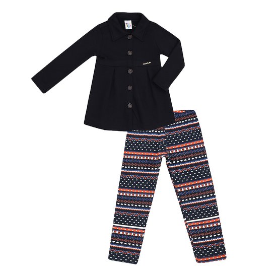 Conjunto Feminino Casaco e Calça - Marinho