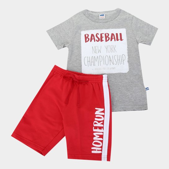 Conjunto Infantil Marlan Baseball - Mescla