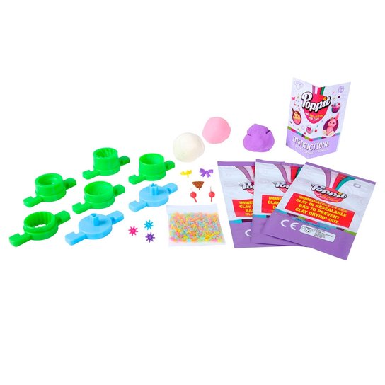 Conjunto Massa de Modelar - Poppit - Refil de Massinhas - DTC - Incolor