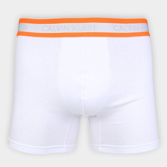 Cueca Boxer Calvin Klein Cotton Hazard - Branco