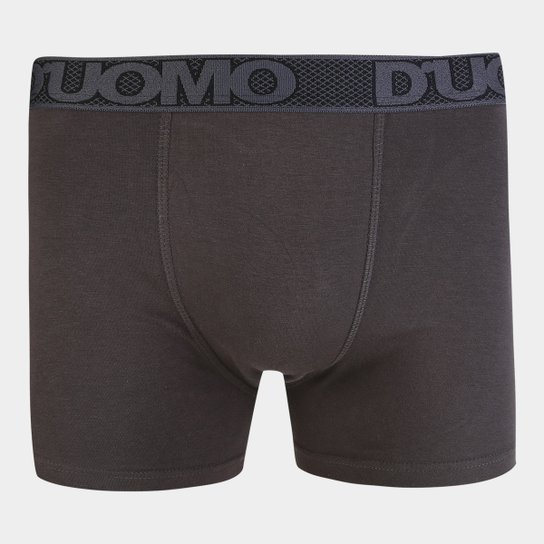 Cueca Boxer Dueomo Estampa Cós Básica - Chumbo
