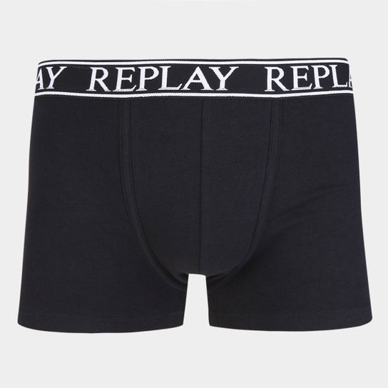 Cueca Boxer Replay Básica - Preto