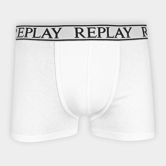 Cueca Boxer Replay Básica - Branco