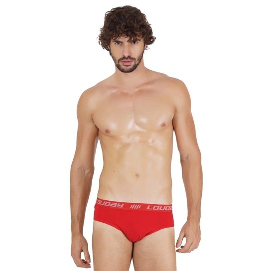 Cueca Click Chique Slip Forrada E Elástico - Vermelho
