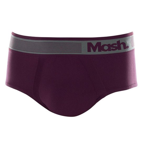 Cueca Slip Mash Microfibra Sem Costura - Vinho