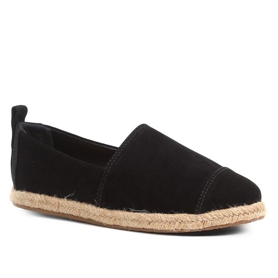 Espadrille Shoestock Camurça Feminina - Preto
