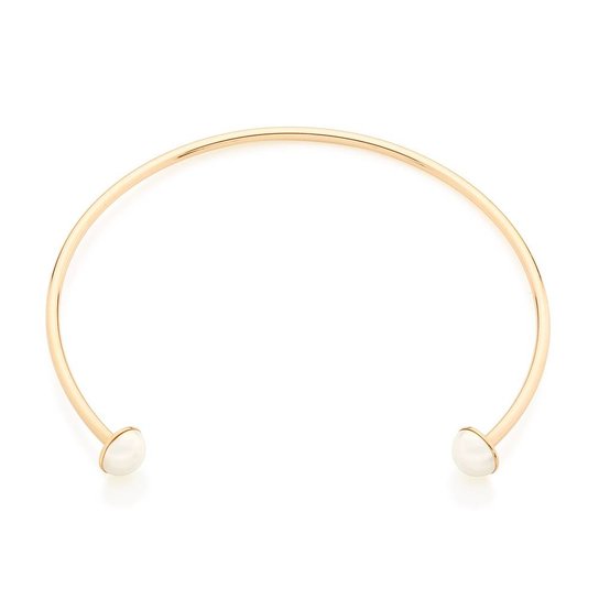 Gargantilha Chocker Aro Liso Pérolas Rommanel - Dourado