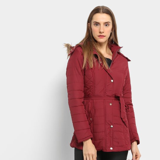Jaqueta Aishity Matelassê Pêlo Feminina - Vinho