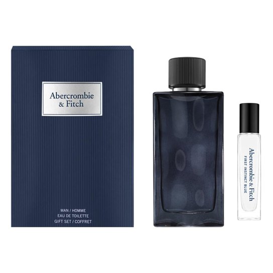 Kit 1 Perfume Masculino Abercrombie Fitch Instinct Men Blue EDT 100ml + 1 Perfume EDT Travel 15ml - Incolor