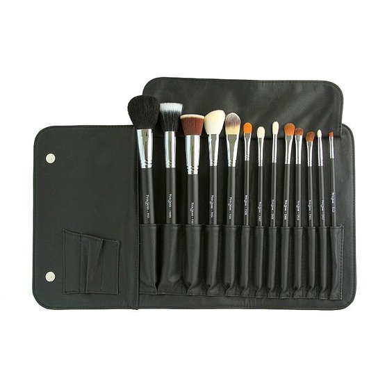 Kit 13 Pincéis Sintéticos Profissionais - Amazing Vegan - Preto