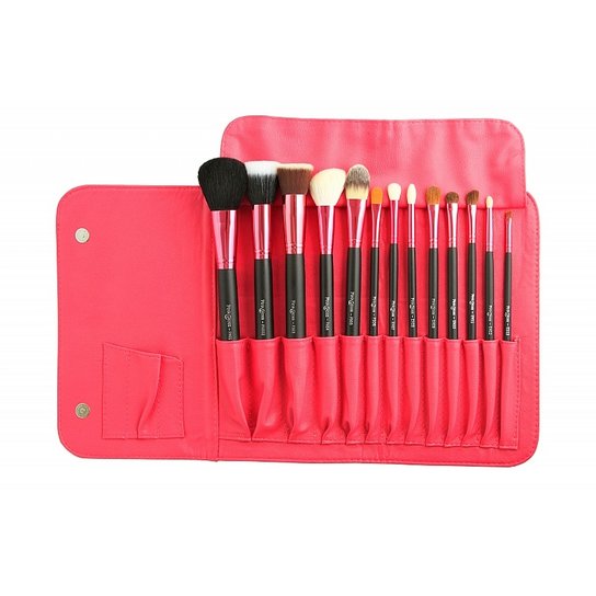 Kit 13 Pincéis Sintéticos Profissionais - Amazing Vegan - Pink