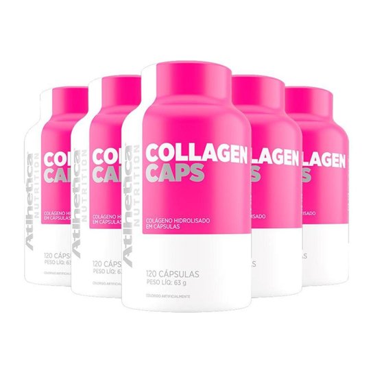 Kit 5 x Collagen Caps Ella Atlhetica 120 Caps. -