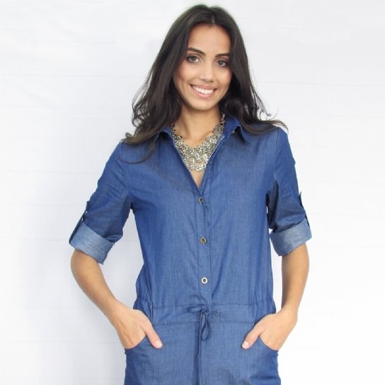 Macacão Fernanda Almeida Jeans - Jeans