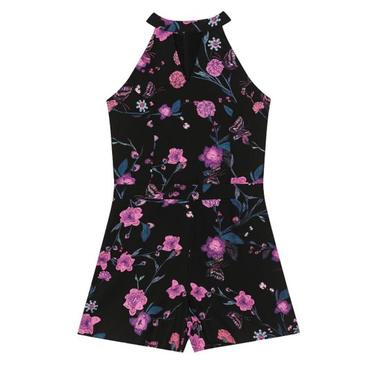 Macaquinho Chiffon Endless - Preto