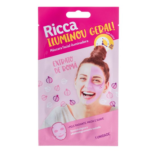 Máscara Facial Iluminadora Ricca 1 unidade - Incolor