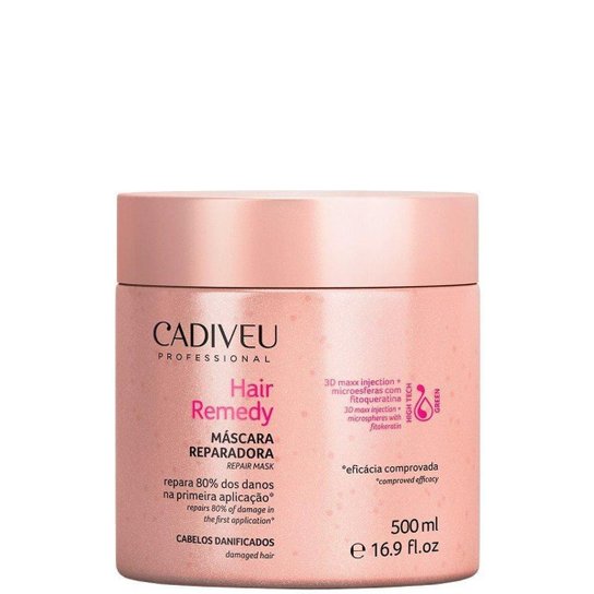 Máscara Reparadora Cadiveu Professional Hair Remedy 500ml - Incolor