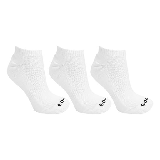 Meia Gonew Cano Baixo Pacote c/ 3 Pares Feminina - Branco