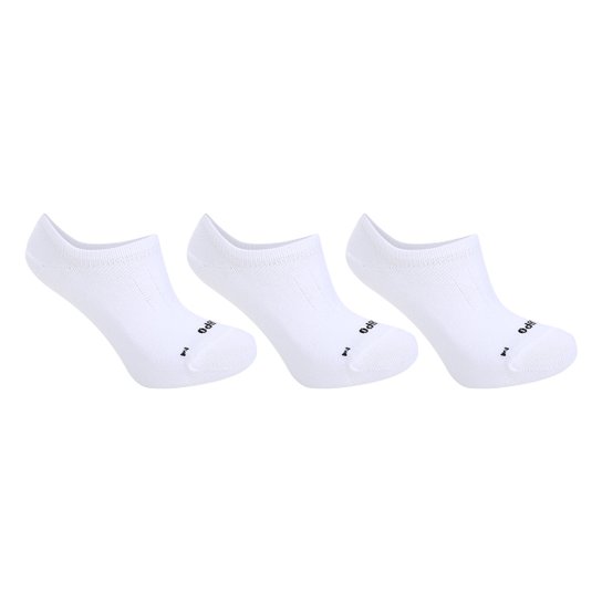 Meia Lupo Sport Sem Cano Pacote com 3 Pares - Branco