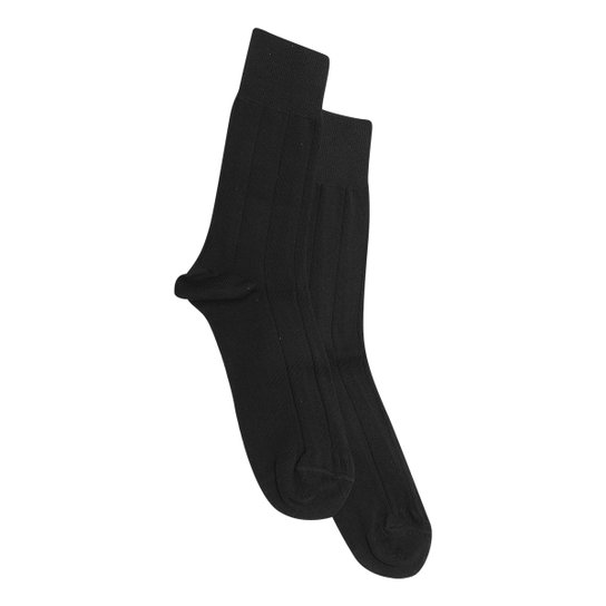 Meia Social Shoestock Modal Canelada - Preto