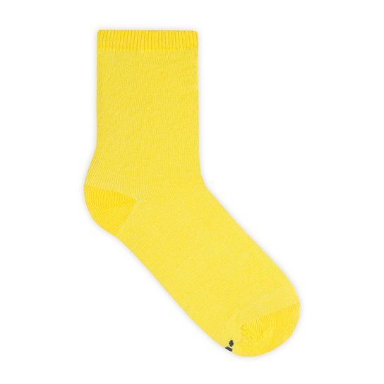 Meia Soquete Lisa Feminina - Amarelo