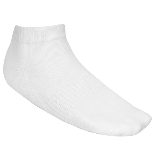 Meia Soquete Puket Esportiva Active Tripack - Branco