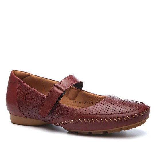 Mocassim Couro Doctor Shoes 2779 Feminino - Vinho