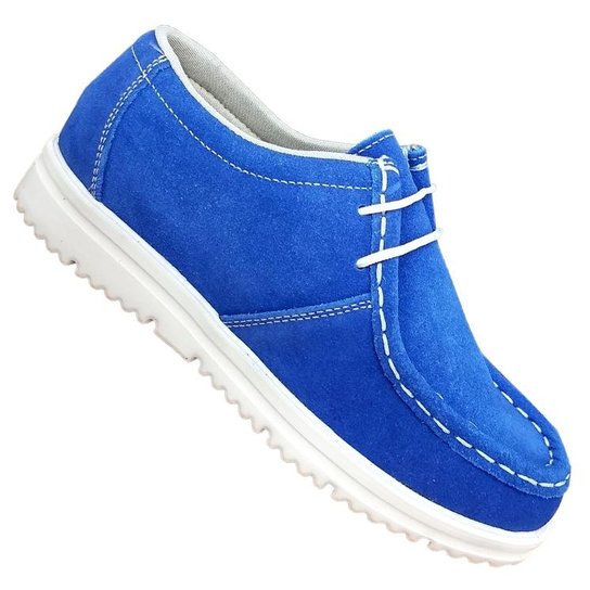 Mocassim de Couro Pórtice Canadia - Azul
