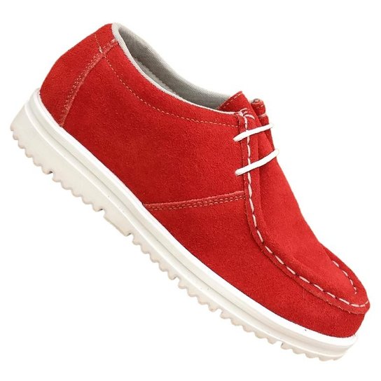 Mocassim de Couro Pórtice Canadia - Vermelho