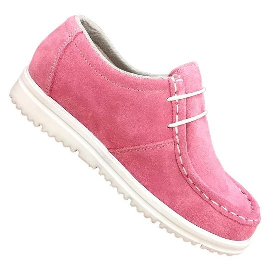 Mocassim de Couro Pórtice Canadia - Rosa
